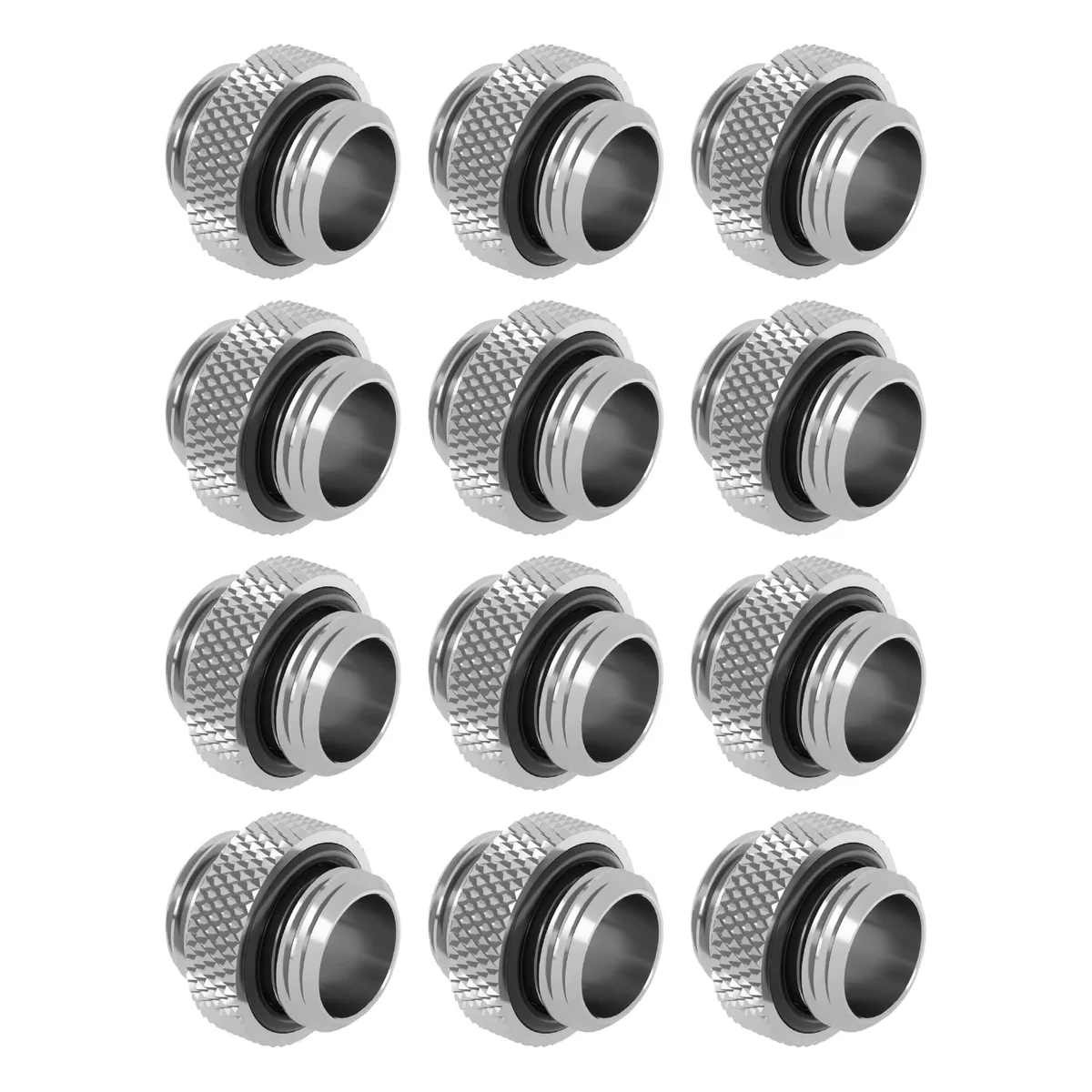greenDracaena greenDracaena G1/4" Male-to-Male Extender Fitting 12-pack Silver — 商品写真