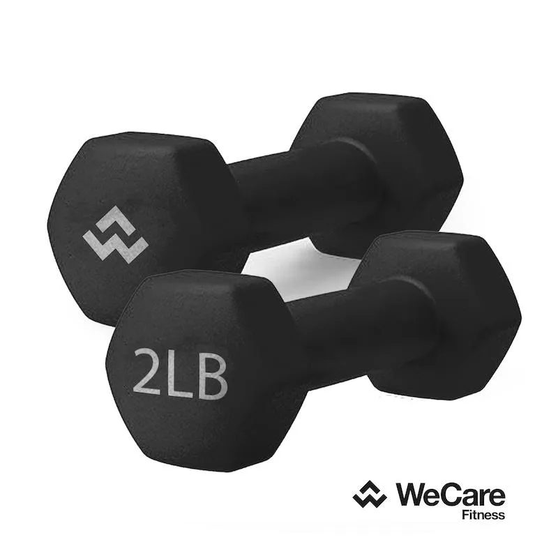 WeCare WeCare WC-2P-2LB-BK 2 lb neoprene dumbbell pair black — ürün fotoğrafı