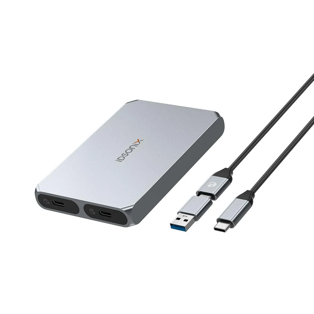 iDsonix iDsonix M.2 Dual-Bay SATA+NVMe Enclosure USB3.1 Gen2 10Gbps — ภาพสินค้า