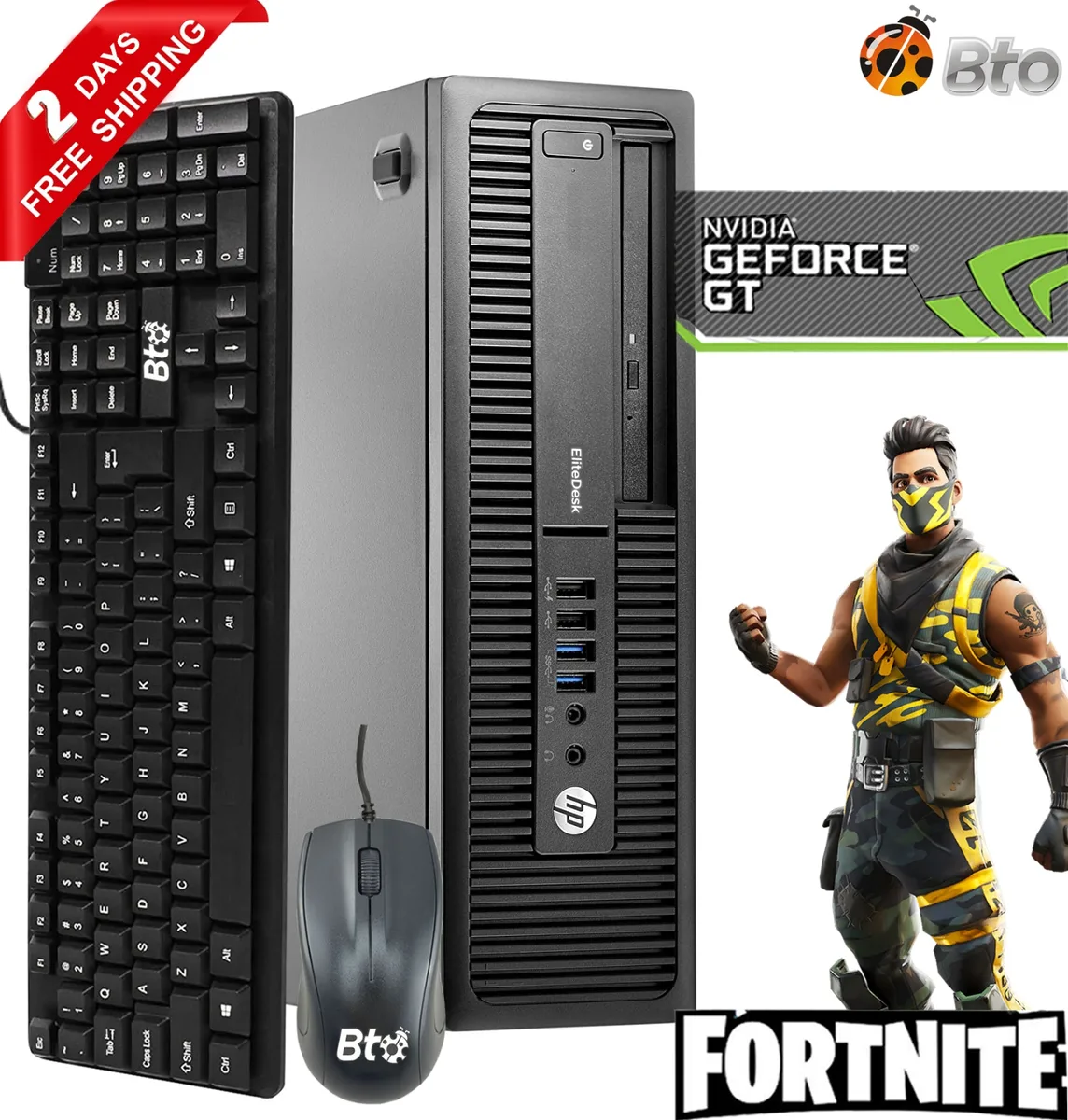 Compact HP 800 G1 SFF desktop tower in matte black finish