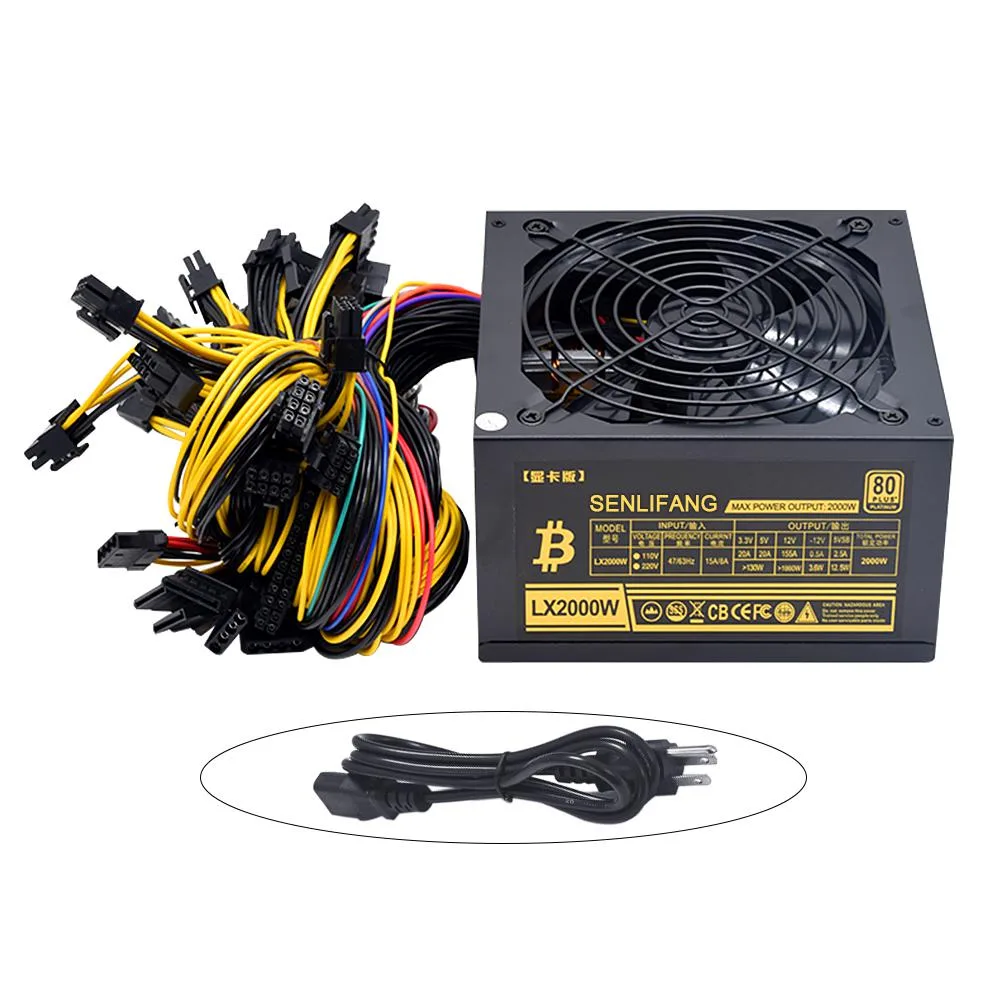 Baibo Baibo 2000W ATX Mining Power Supply 16×6+2-Pin — product photo