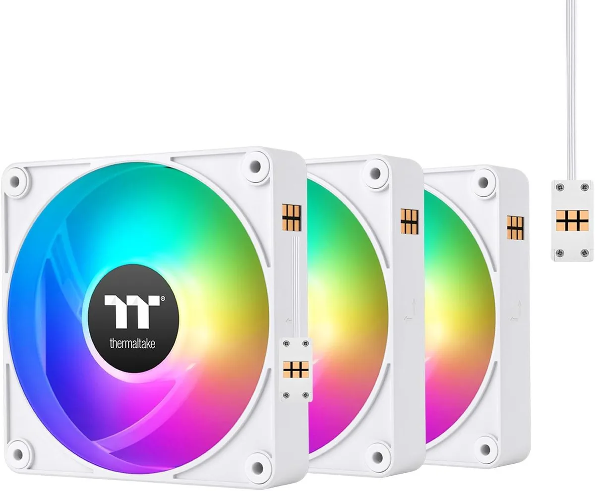Thermaltake Thermaltake CL-F194-PL12SW-A CT120 EX ARGB Reverse 120 mm White 3-Fan Pack — صورة المنتج