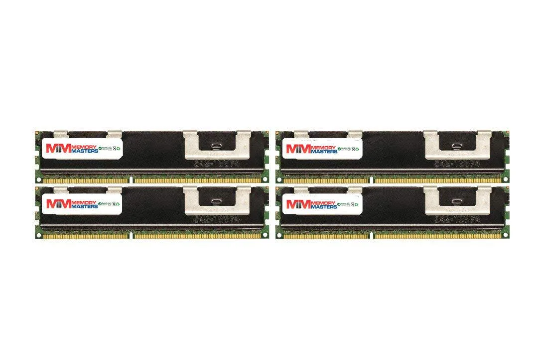 Four black heatspreader DDR3 DIMMs in a 32GB kit