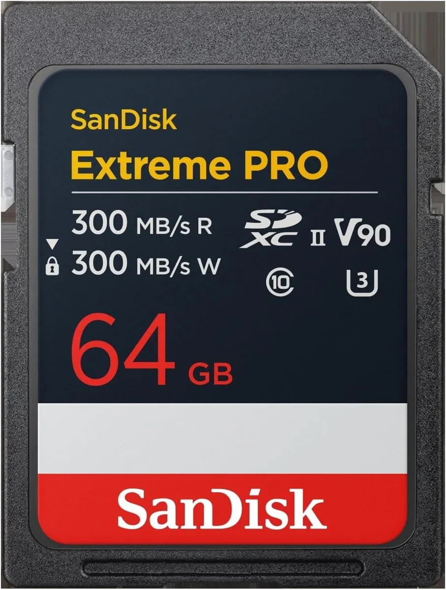 SanDisk SanDisk Extreme PRO 64GB SDXC UHS-II V90 memory card — 商品写真