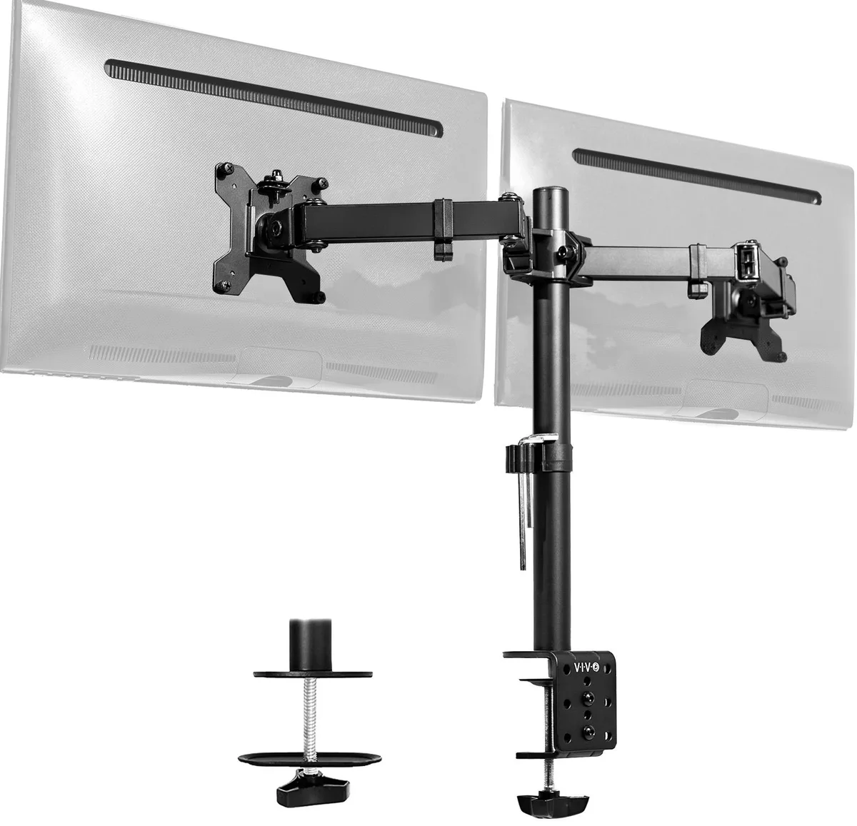 VIVO VIVO Dual Monitor Desk Mount 13-30" 22 lbs VESA 75x75 100x100 — תמונת המוצר