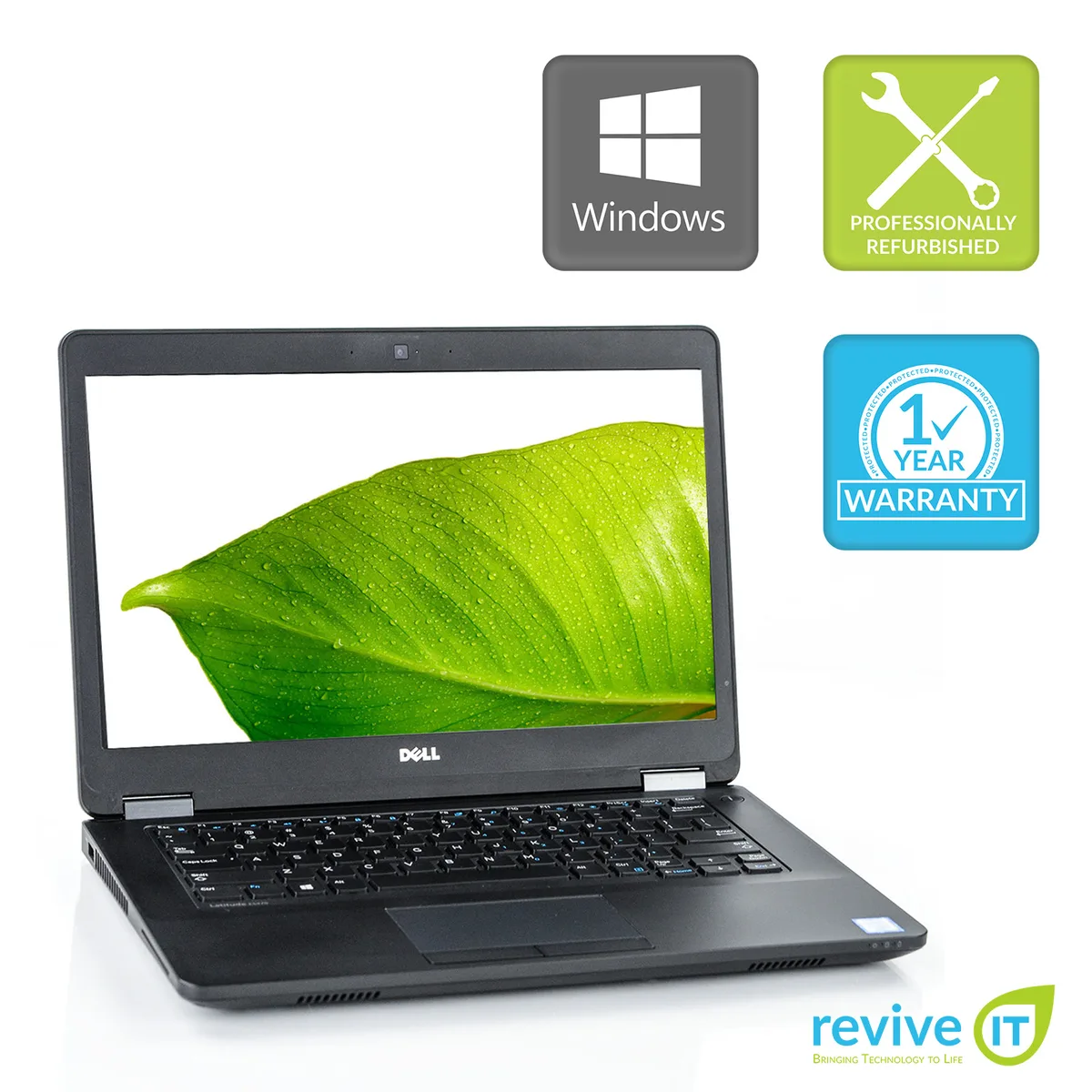 Black Dell Latitude E5470 laptop closed view 14 inch screen
