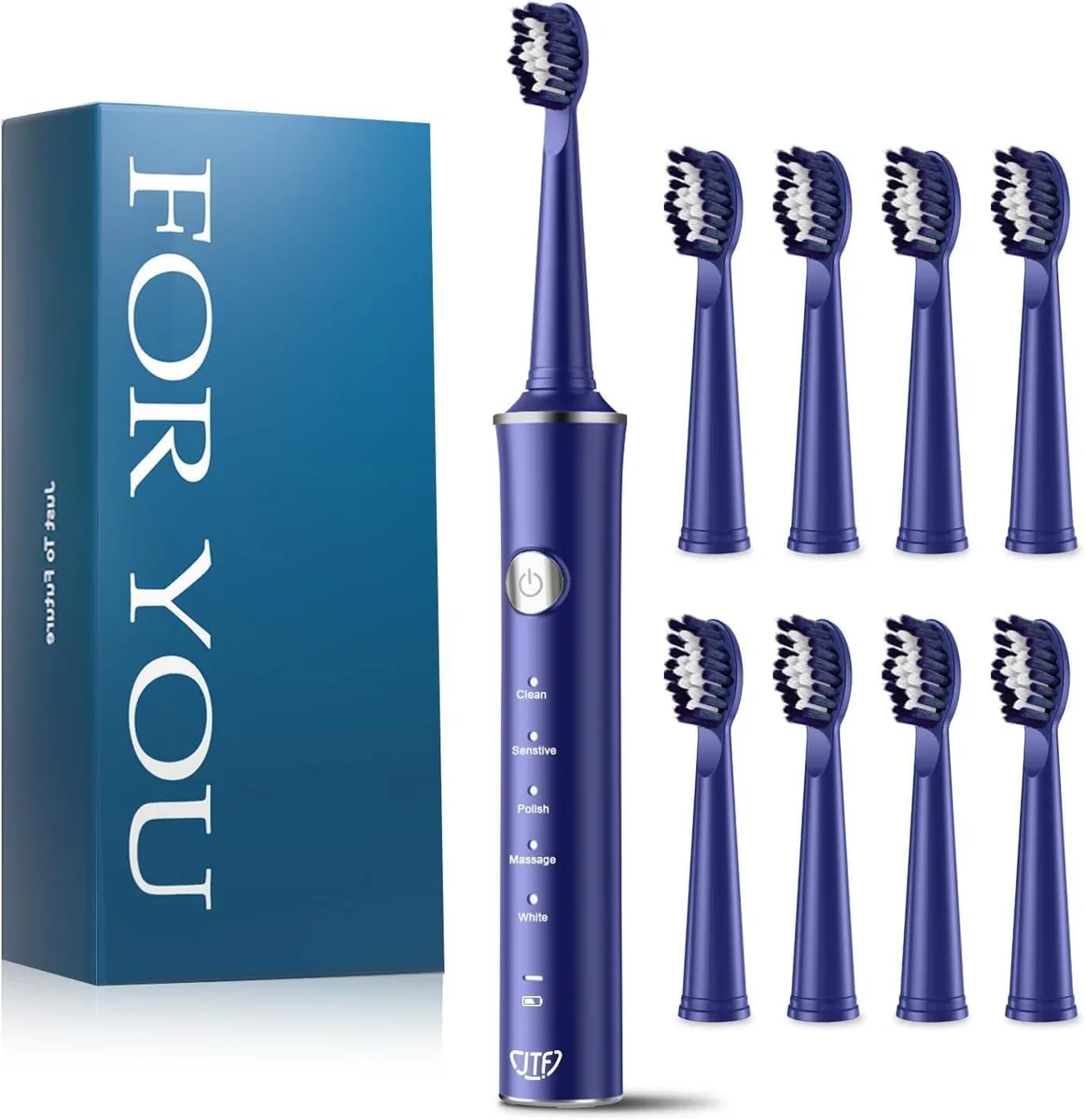  Waterpik P200 Sonic Electric Toothbrush 5 Modes 8 Heads 45 Days Battery — foto produk