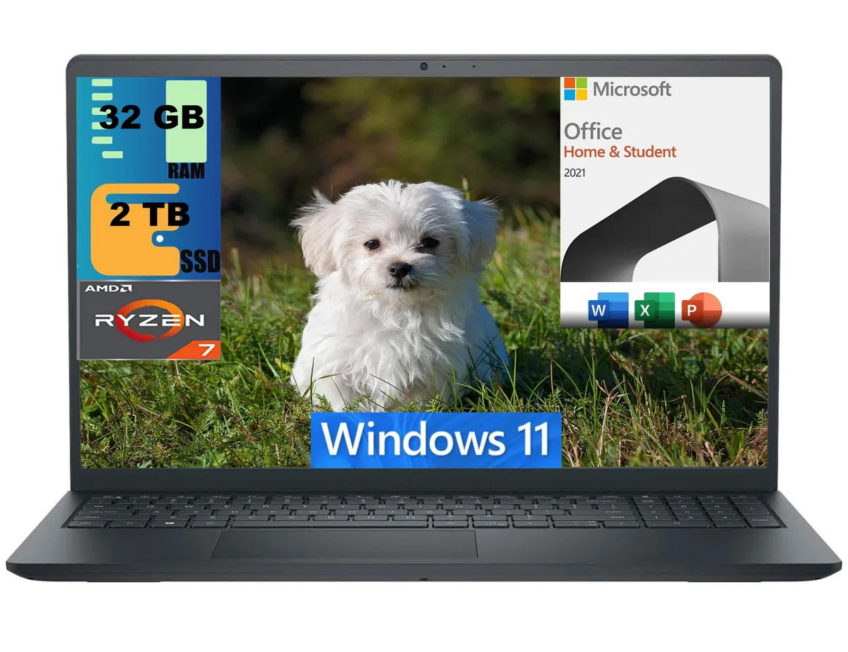 DELL DELL Inspiron 3535 15 laptop 32GB 2TB Ryzen 7 7730U 15.6 FHD 120Hz — photo du produit