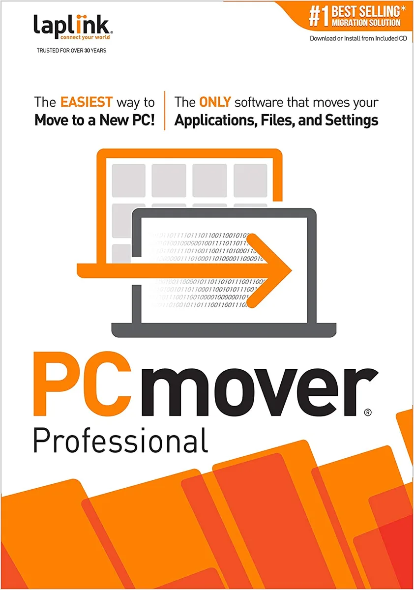 Laplink Software Inc Laplink Software Inc PAFGPCMP0B000P0RTESD PCmover Professional 1 Use utility — produkto nuotrauka