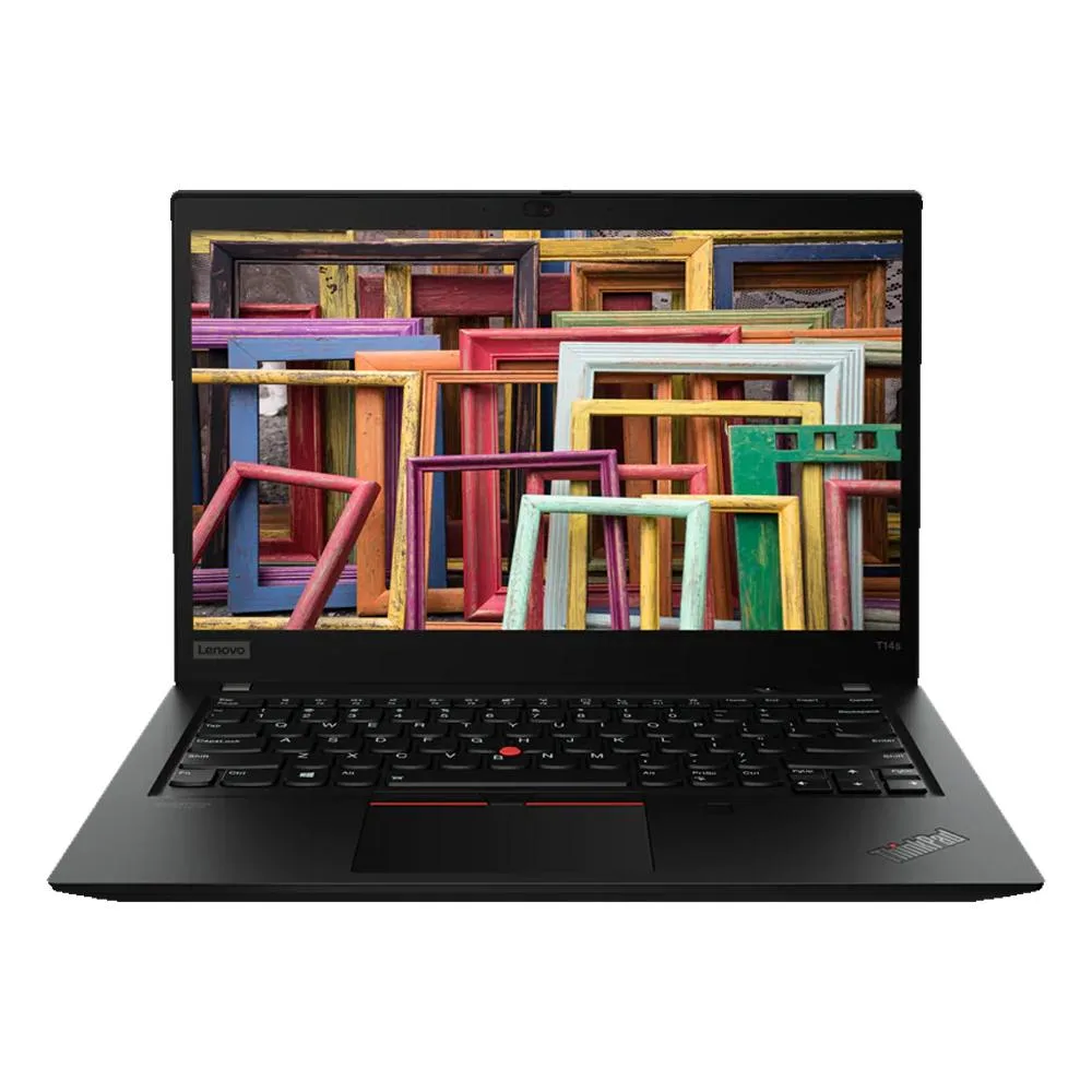 Silver 14-inch laptop closed showing ThinkPad logo on lid