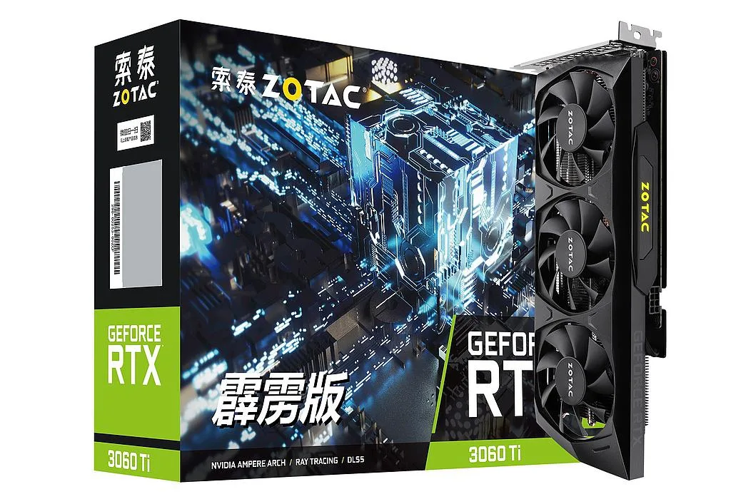 ZOTAC ZOTAC GeForce RTX 3060 Ti 8GB GDDR6 graphics card — product photo