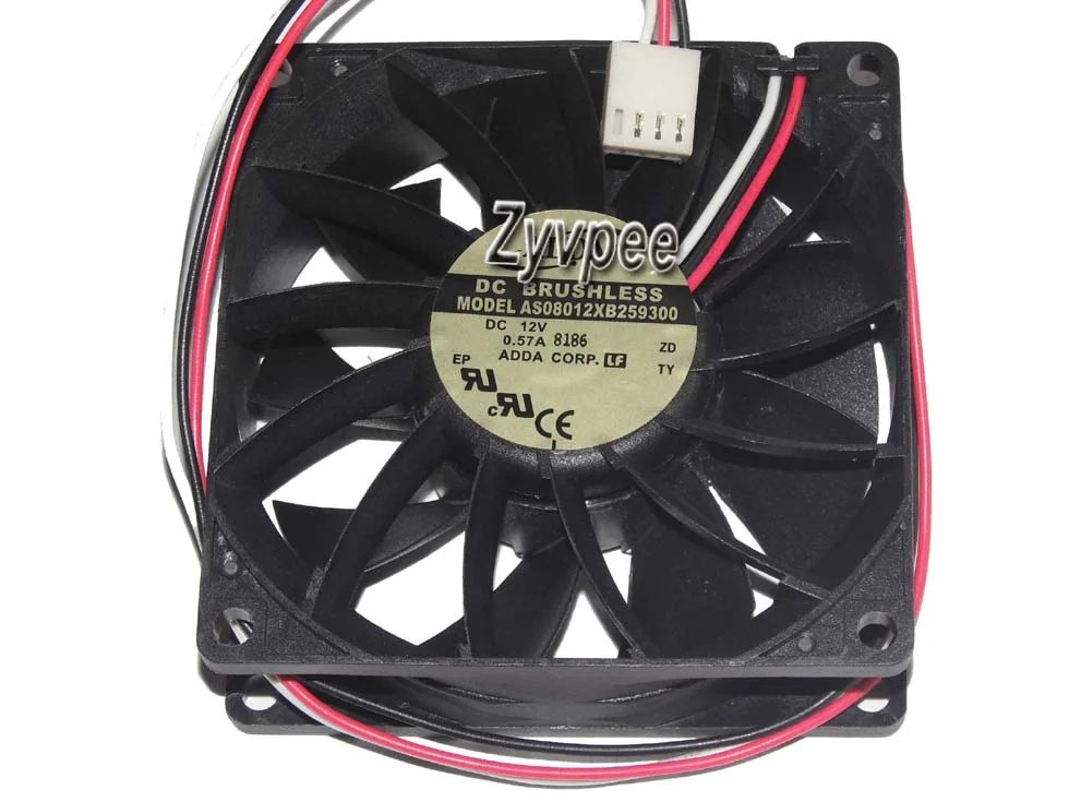 Zyvpee Zyvpee AS08012XB259300 80mm 12V 0.57A 3-pin case fan — foto del producto