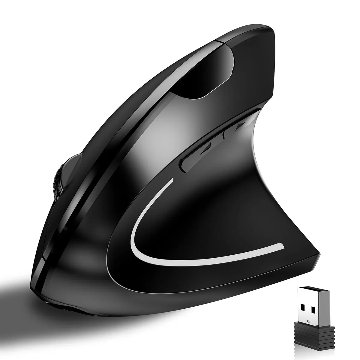 ASUS tlkawzy Ergonomic Vertical Wireless Gaming Mouse 16 Buttons 1600 DPI Black — zdjęcie produktu