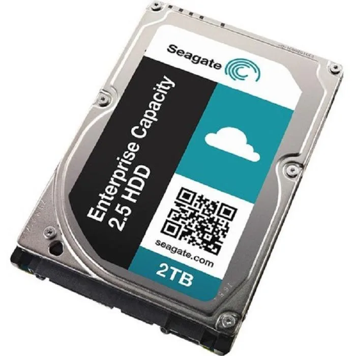Silver 2.5 inch enterprise hard drive with SATA connector
