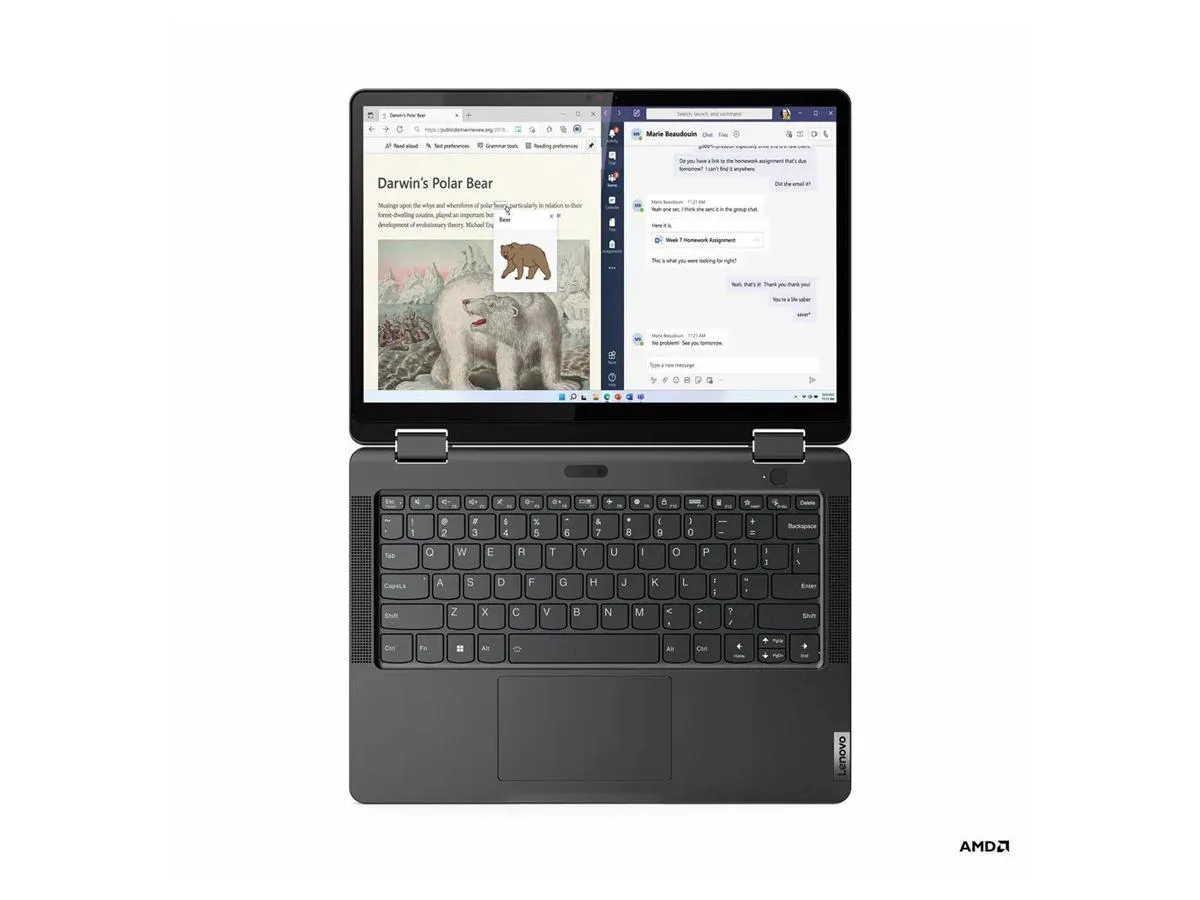 Lenovo Lenovo 13w Yoga Gen 2 2-in-1 laptop AMD Ryzen 5 7530U 8GB 256GB 13.3" 82YR0009US — 商品照片