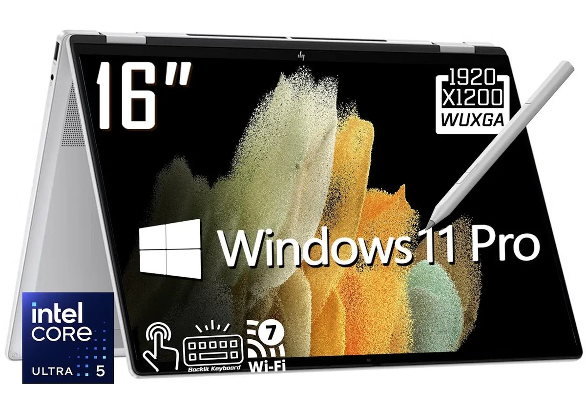 HP HP OmniBook 7 2-in-1 laptop Intel Core Ultra 5 226V 16GB 1TB SSD 16" WUXGA IPS touchscreen Silver — снимка на продукта