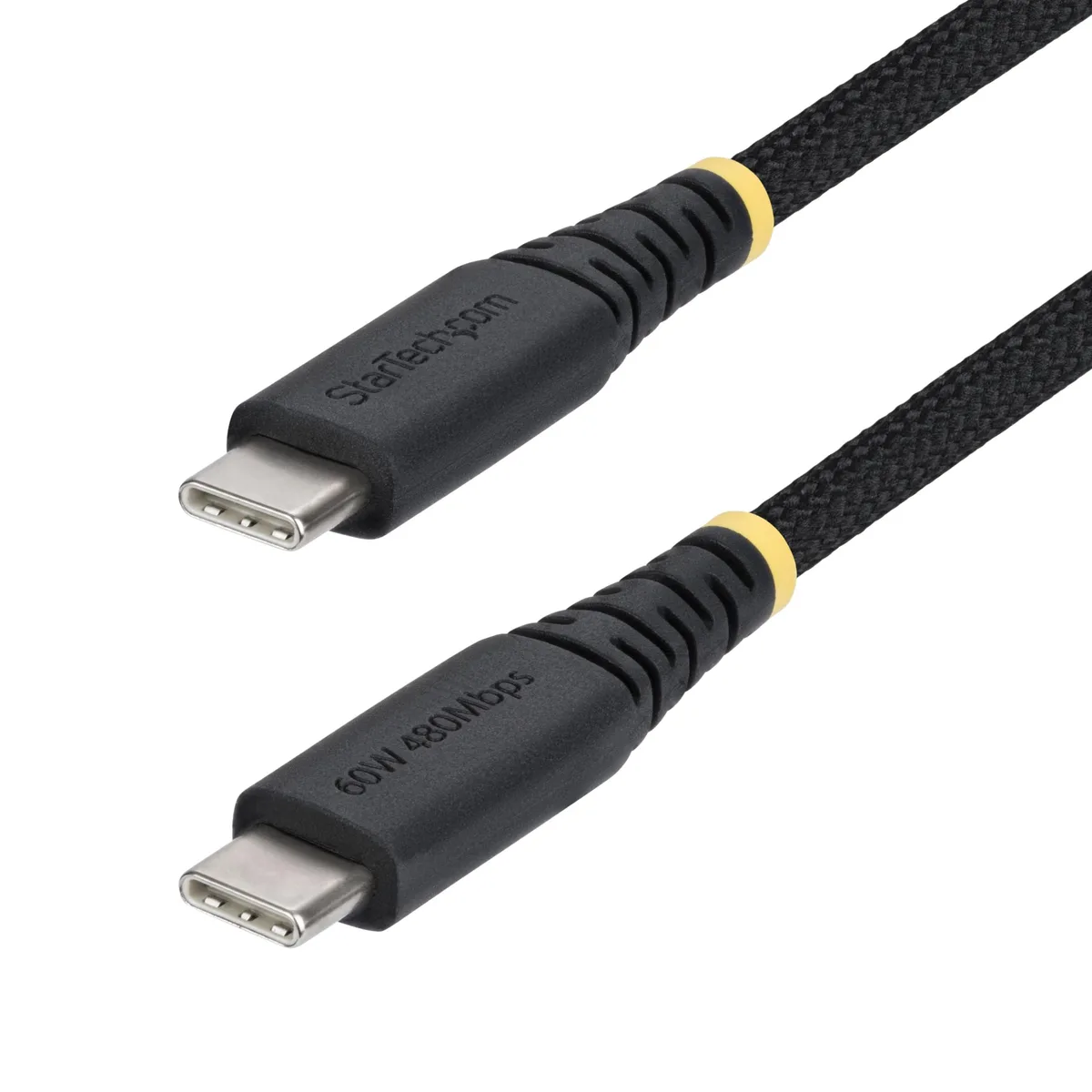 STARTECH STARTECH USB2CC6INCHNCBR 6in 15cm USB-C phone cable 60W 3A PD USB 2.0 480Mbps 23/28AWG braided nylon — fotografia produktu