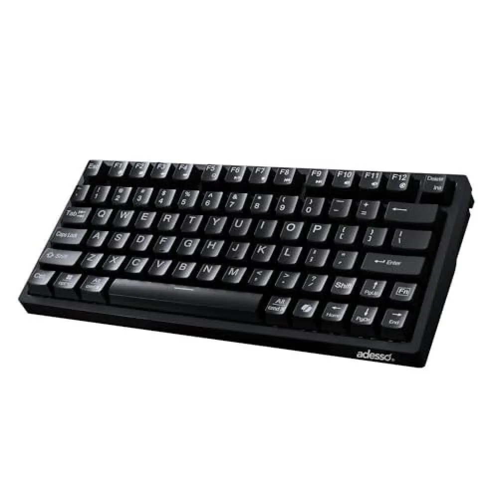 Black compact 60 percent wired gaming keyboard with blue mechanical switches and Copilot key