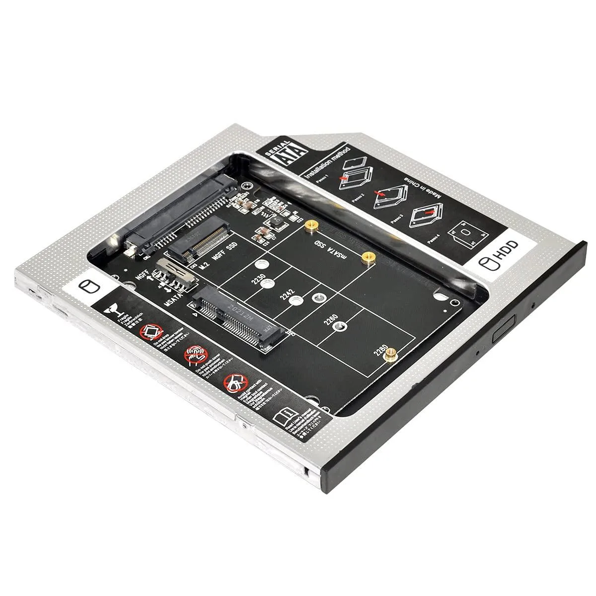Vszerda Vszerda mSATA NGFF B/M-Key to Slimline SATA 13Pin 9.5mm Caddy — fotografija proizvoda