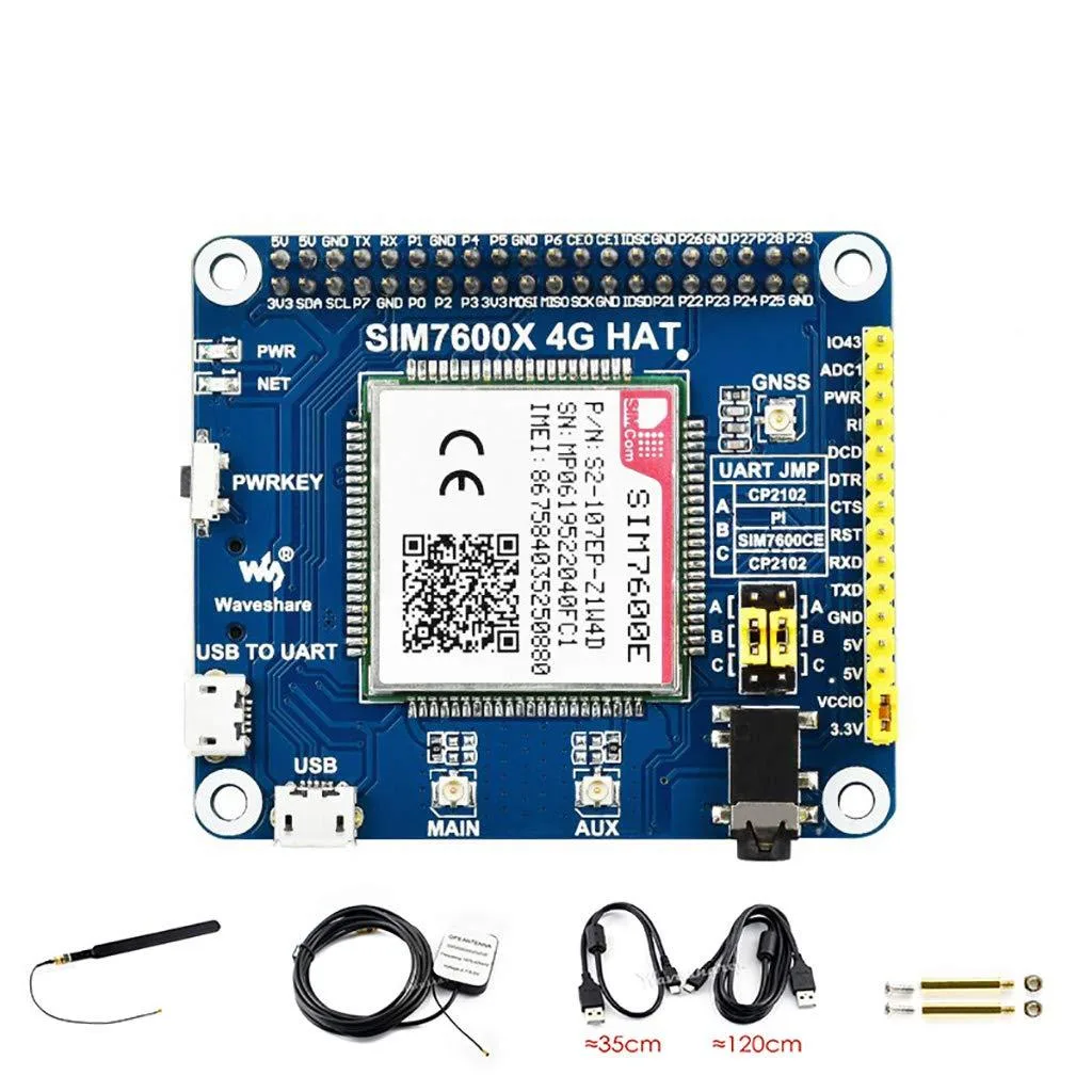 LORDWORLD LORDWORLD SIM7600E LTE Cat-1 HAT development board — produktfoto