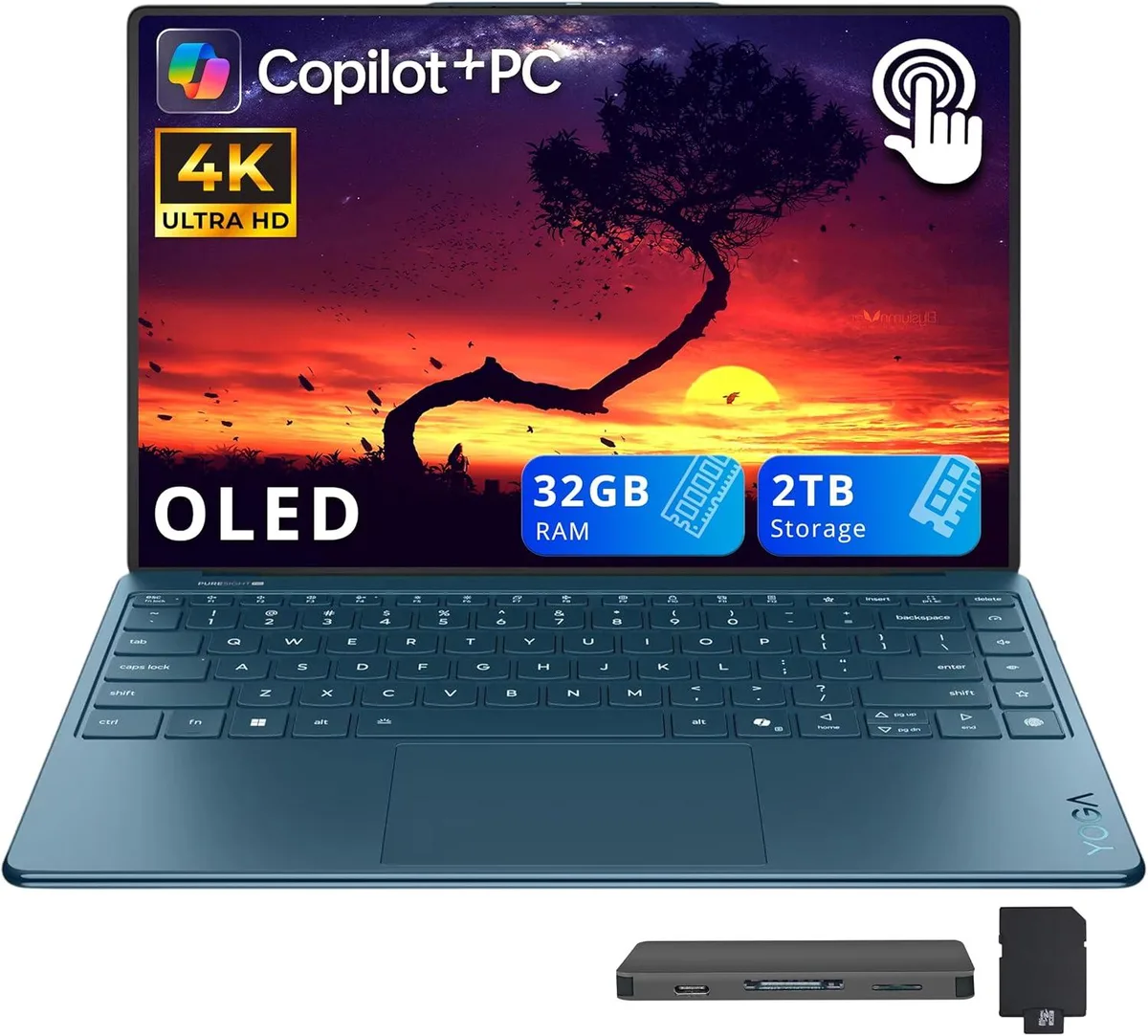 Lenovo Lenovo Yoga Slim 9i 14" 4K OLED Touch Intel Core Ultra 7 258V 32GB 1TB Tidal Teal — صورة المنتج