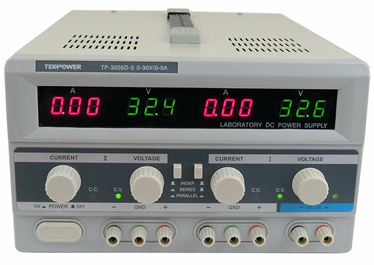 Tekpower Tekpower TP-3005D-3 Triple Output DC Power Supply 0-30V 5A — photo du produit