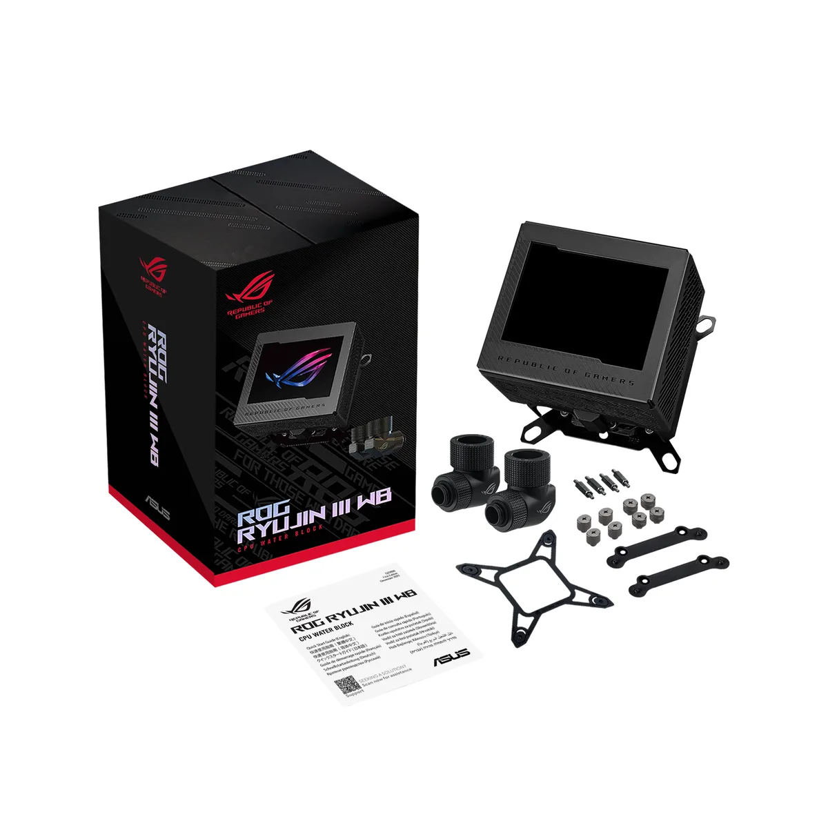 ASUS ASUS ROG RYUJIN III WB CPU Water Block Black 3.5 Inch LCD 178 Fins — foto produk