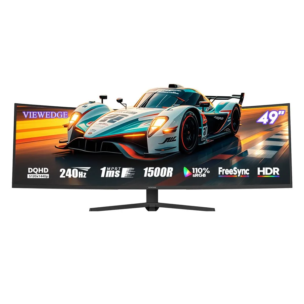 VIEWEDGE VIEWEDGE 49" Curved Ultrawide Gaming Monitor 240Hz 1ms 32:9 5120x1440 1500R — product photo