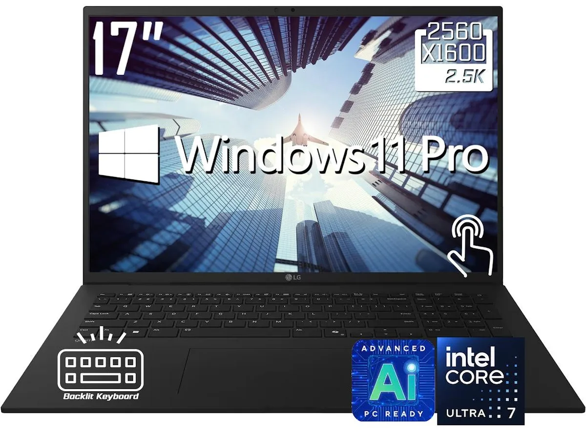 LG Electronics LG Electronics Gram 17" WQXGA Touch Intel Core Ultra 7 258V 32GB 2TB Windows 11 Pro Black — صورة المنتج