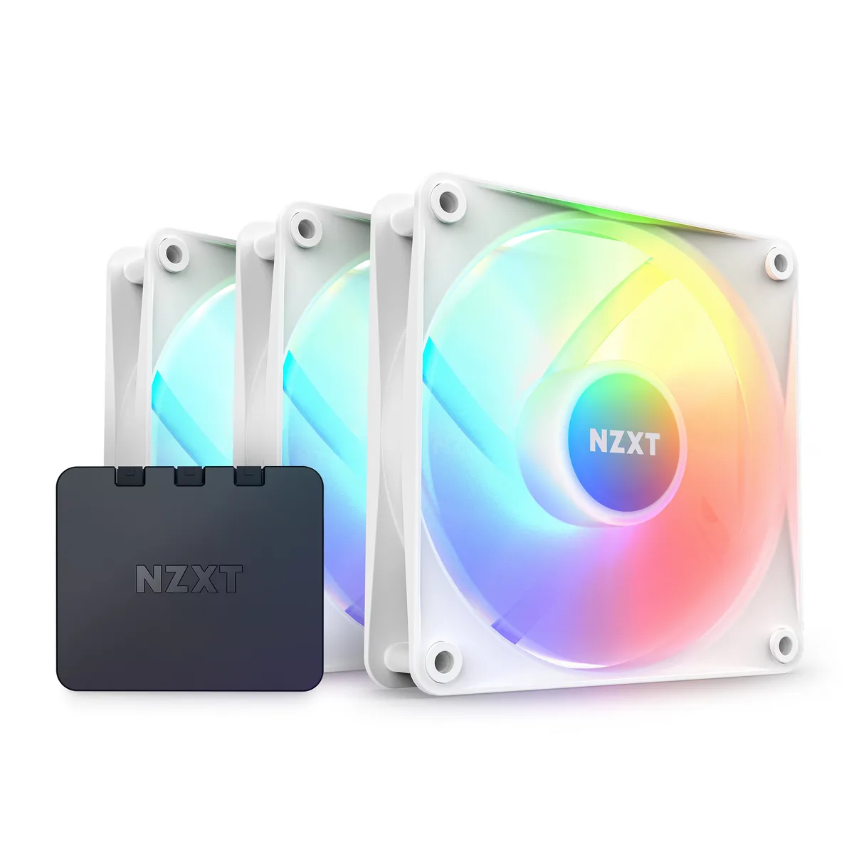 NZXT NZXT RF-C12TF-W1 F120 RGB Core 120mm case fan triple pack white — foto del producto
