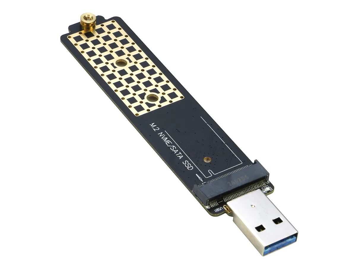 RIITOP RIITOP M2TABD-BM M.2 NVMe SATA USB 3.1 Type A Adapter — Produktfoto