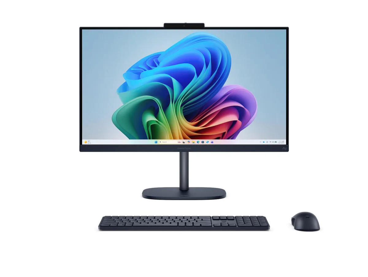 Slim all-in-one desktop in denim blue with 23.8 inch screen
