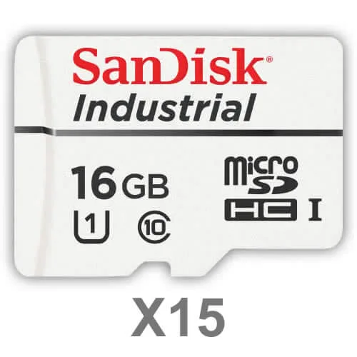 SanDisk SanDisk Industrial IX QD332 16GB microSDHC U1 15-Pack — 제품 사진