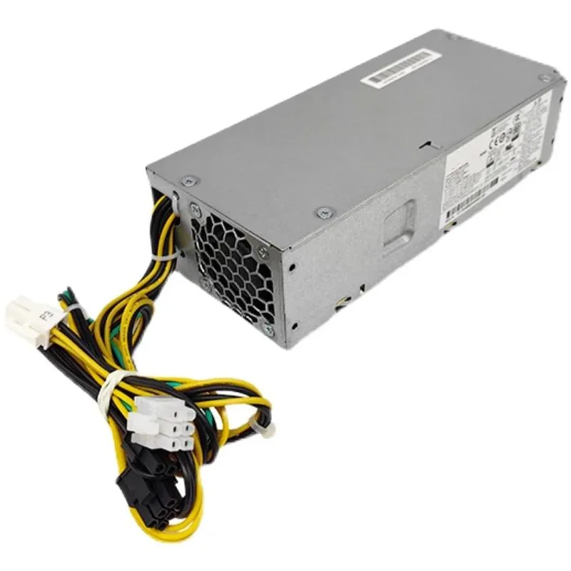 Silver ATX power supply unit with 450W label and 6-pin connector visible