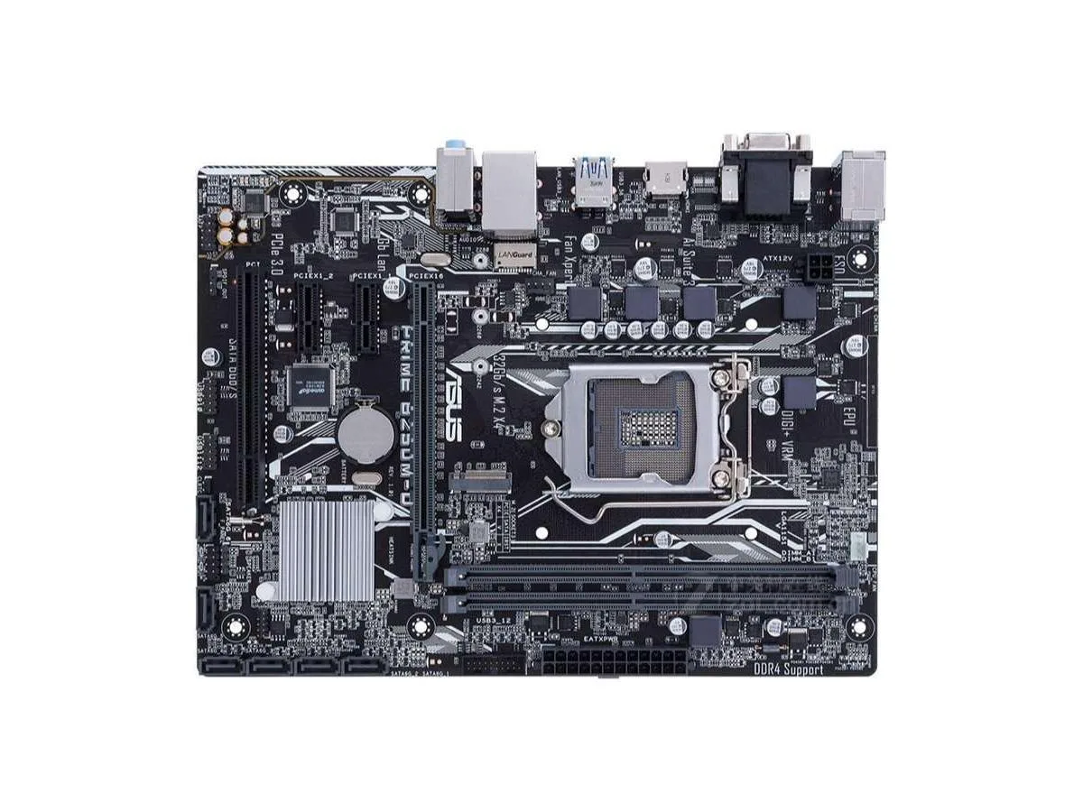 Green micro-ATX motherboard with silver LGA 1151 socket and black DDR4 slots