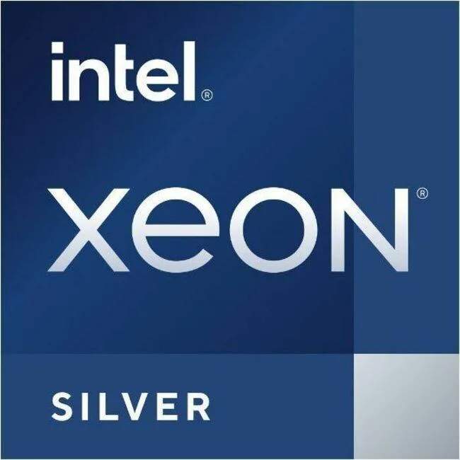 Silver rectangular processor with gold contacts and green substrate