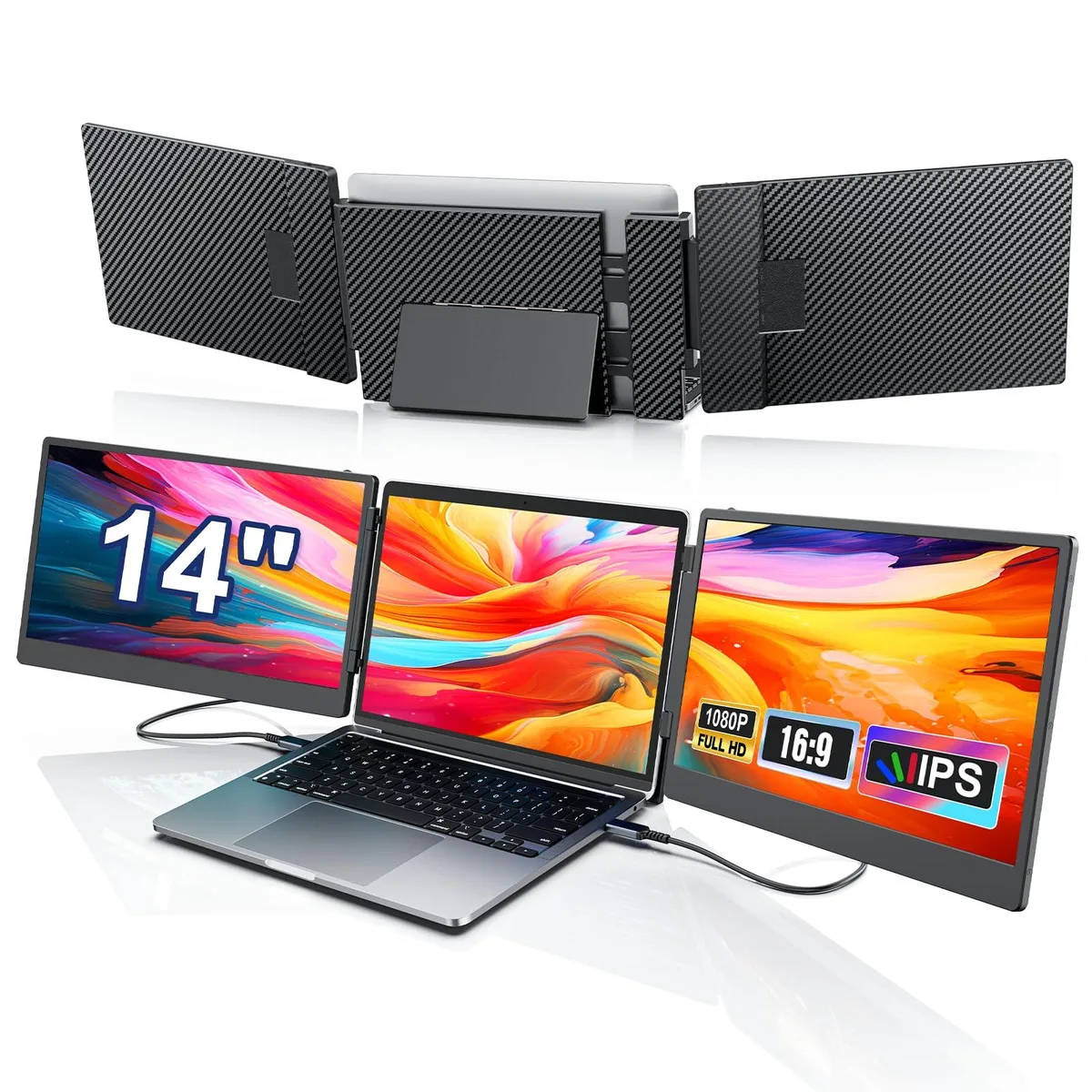 Laptomo Laptomo 14" FHD Triple Portable Monitor — תמונת המוצר