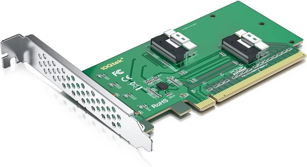 SoNNeT S55N216 PCIe 4.0 x16 to Dual SFF-8654 Adapter Card — Produktfoto