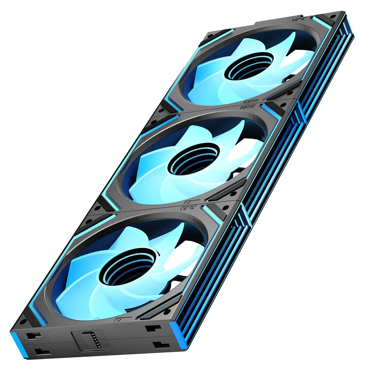 Jungle Leopard Jungle Leopard Interstellar V2 120mm Reverse Blade Case Fan Black 3-Pack — photo du produit