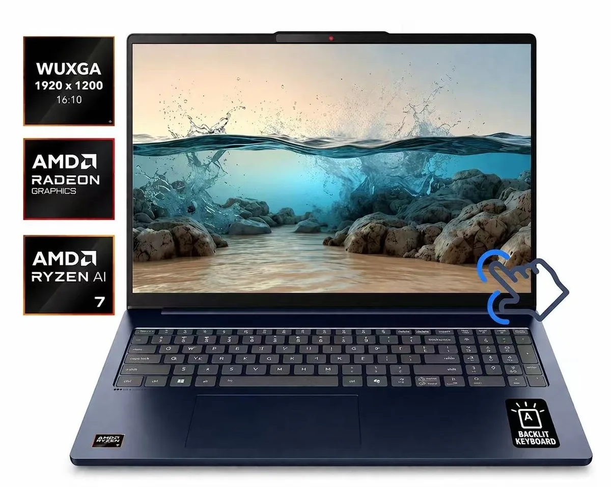 Lenovo Lenovo IdeaPad Slim 5 16" Touch AMD Ryzen AI 7 350 32GB 1TB Cosmic Blue laptop — photo du produit