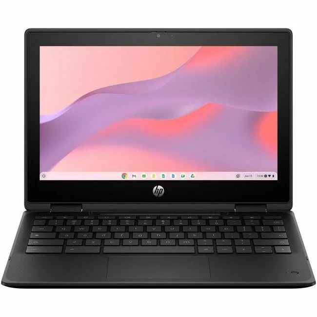 Jet Black 11.6 inch rugged convertible Chromebook with touchscreen display