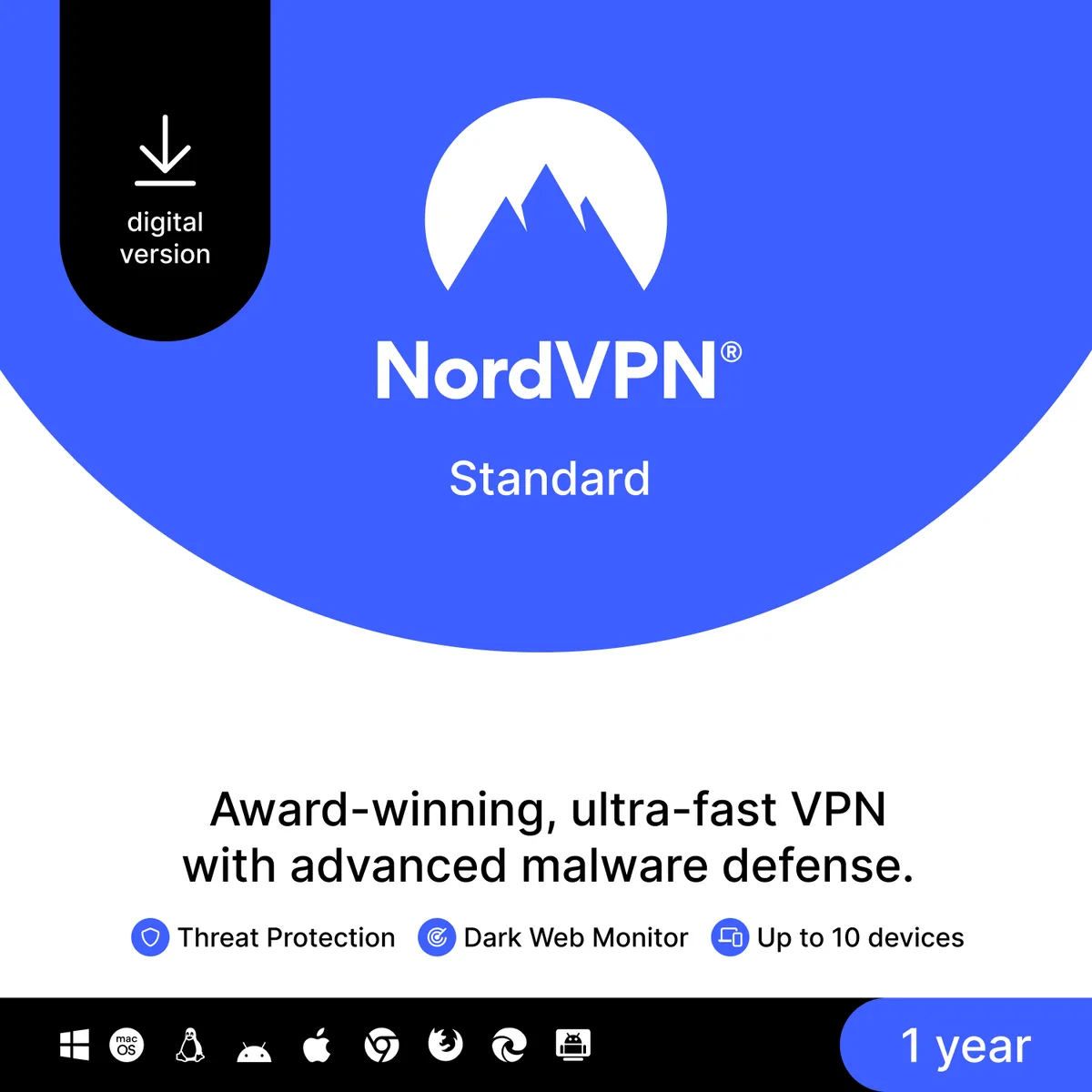 NordVPN NordVPN RL-0041-E Internet Security 10 Devices 12-month Subscription Download — 商品写真