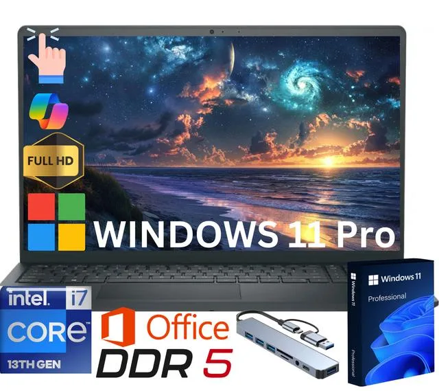 DELL DELL Inspiron Touch 15.6" FHD Touch i7-1355U 24GB DDR5 512GB NVME Windows 11 Pro — product photo