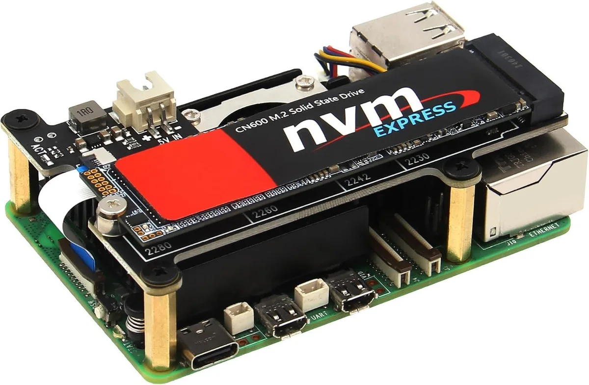MCDODO MCDODO X1001 PCIe to M.2 HAT for Raspberry Pi 5 development board — foto produk