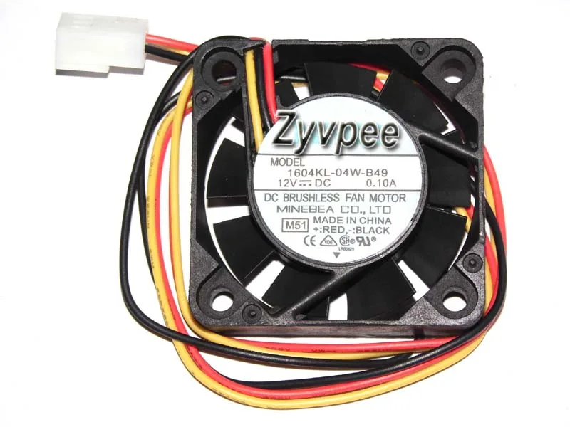 Zyvpee Zyvpee 1604KL-04W-B49 M51 40 mm 12 V 3 pin case fan — תמונת המוצר