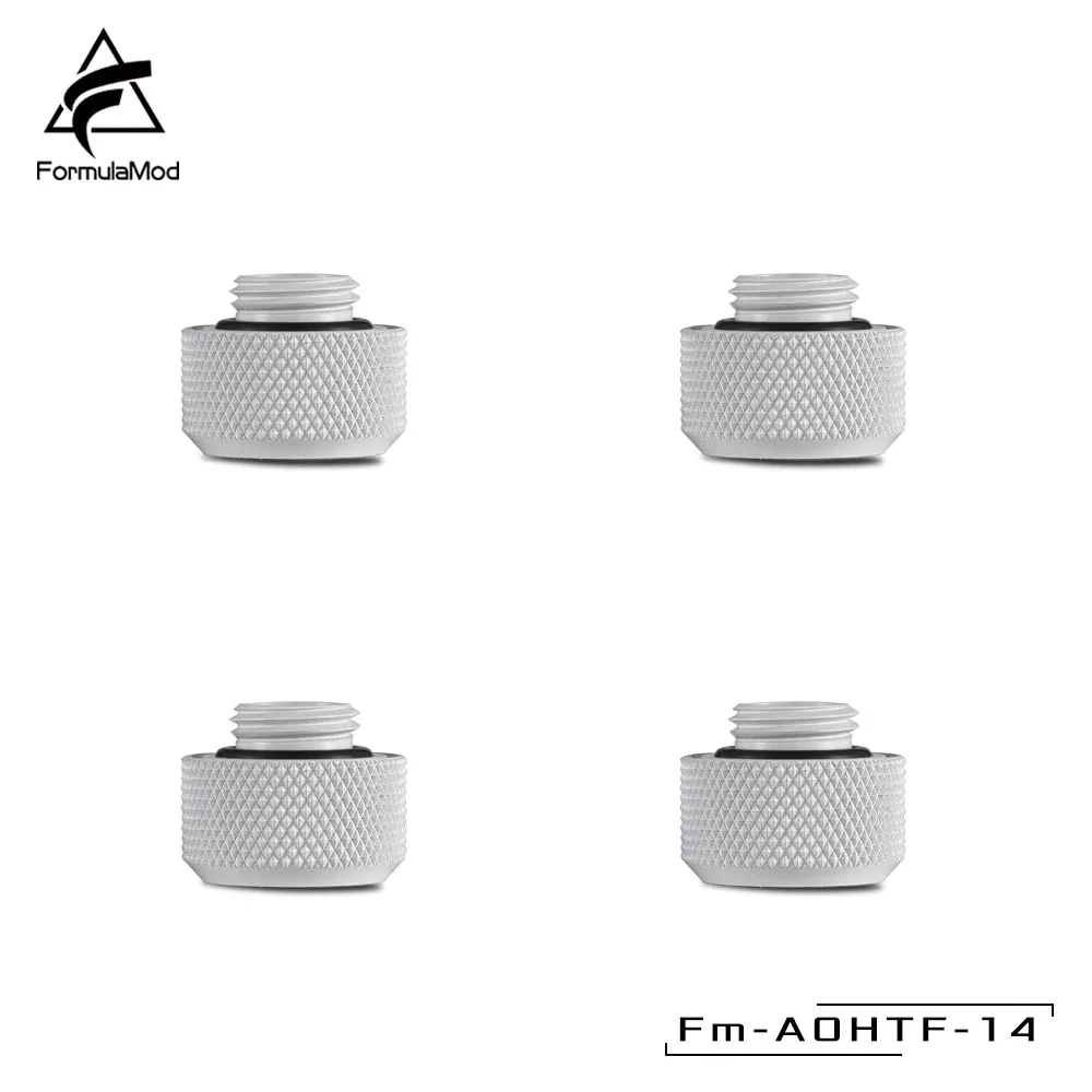 White copper anti-off hard-tube fittings G1/4 OD14mm four pack