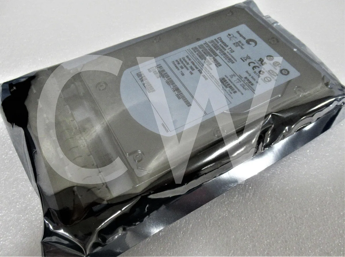 Silver 3.5 inch SAS hard drive in black hot-swap caddy