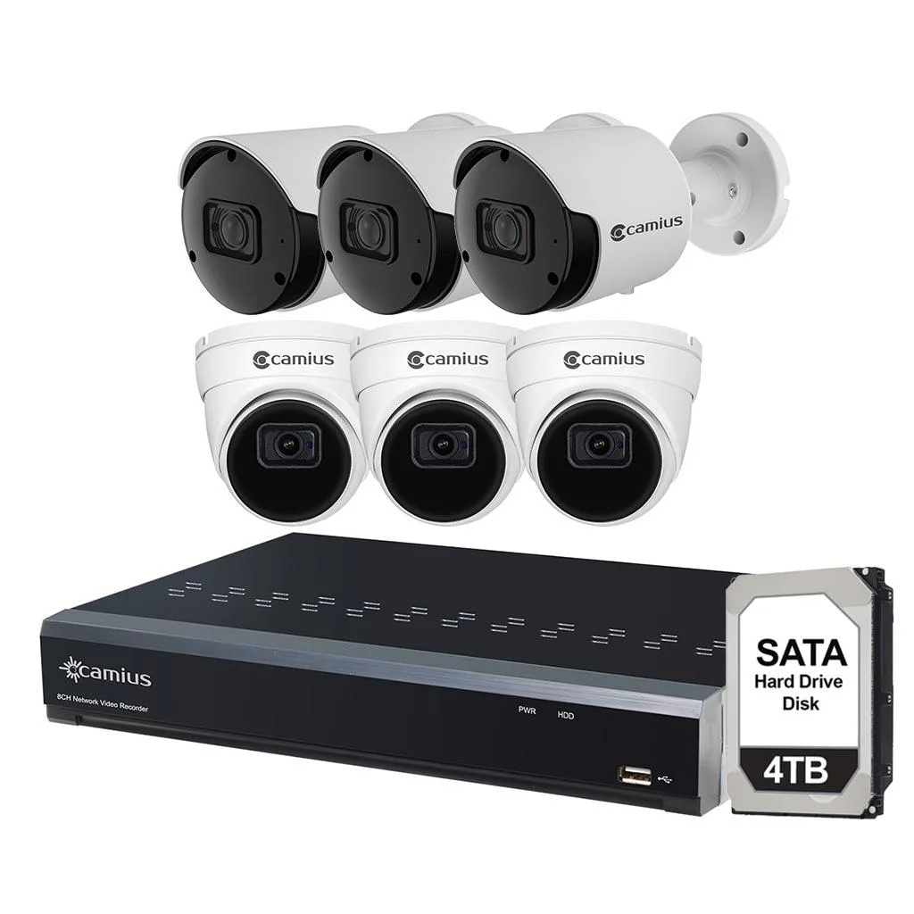 Camius Camius 6-Camera 8-Channel 4K PoE NVR Kit 4TB HDD — 제품 사진