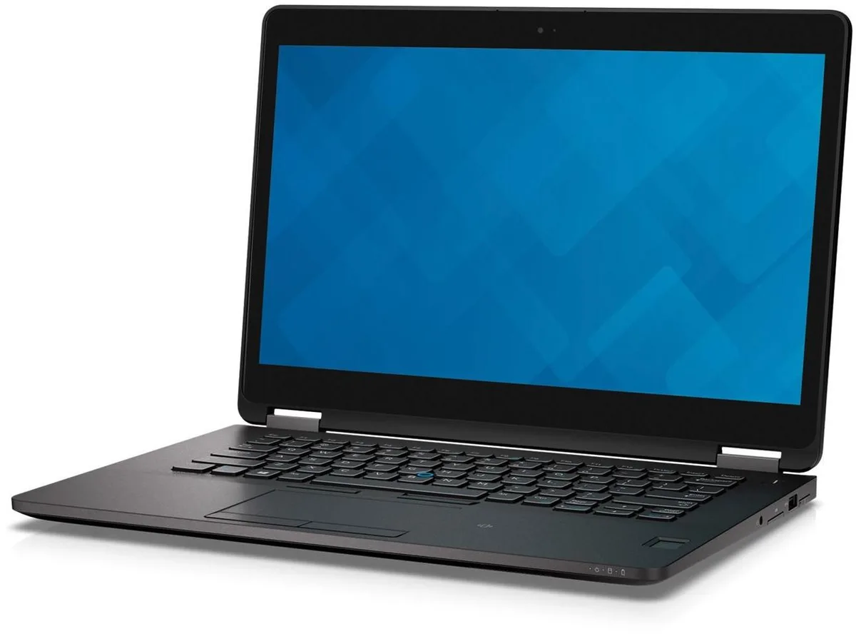 Black 14 inch Dell Latitude E7470 ultrabook with matte finish