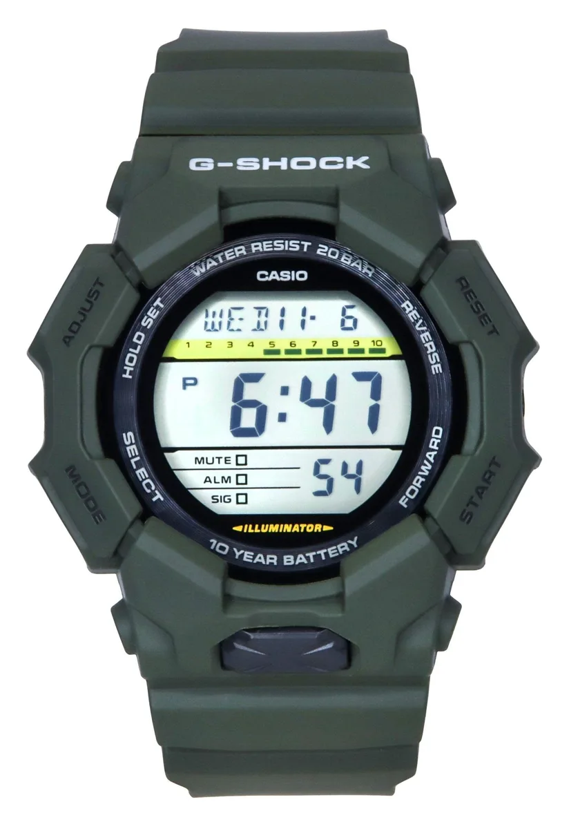 CASIO CASIO G-Shock GD-010-3 Green Carbon Resin Watch 55.1 x 51.9 mm 200m 10-Year Battery — fotografia produsului